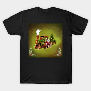 Santa Claus with a train T-Shirt